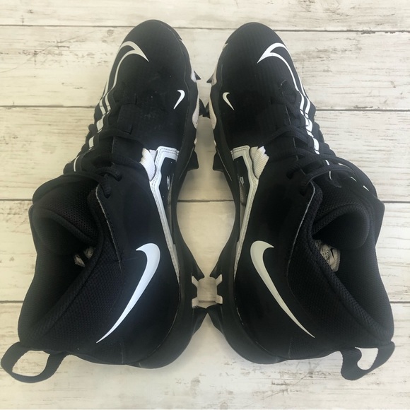 NIKE ALPHA Menace 3 Shark Men’s Black/White Football Cleats Size 7 - Picture 11 of 15